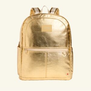 STATE Kane Double Pocket Metallic Gold Large Backpack